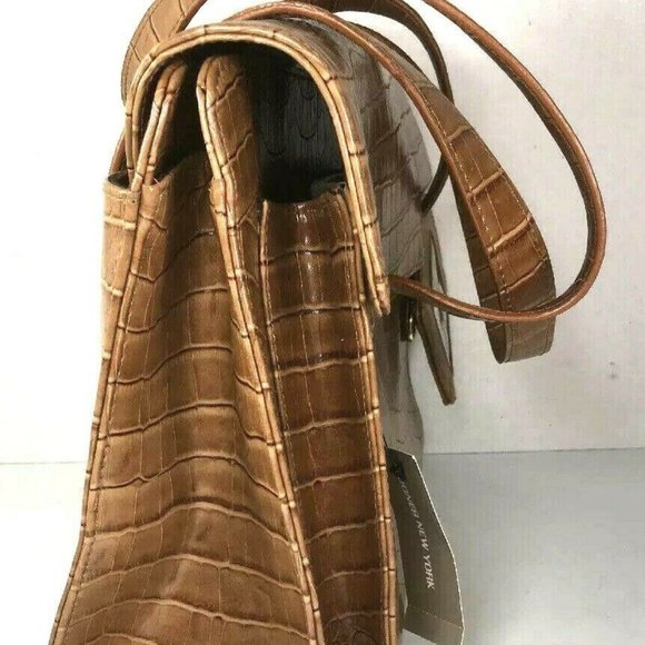 Jones New York Cognac Brown Faux Leather Tote Bag - Picture 5 of 8